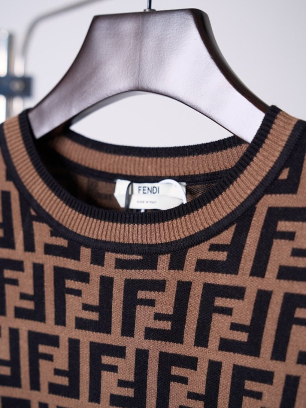 Fendi FF Monogram Cotton Knit Sweater - Picture 5 of 9